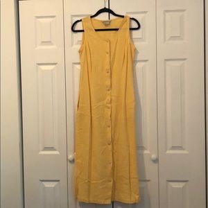 Matching set, vintage yellow knit dress